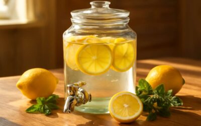 Effortless Hydration: dispenser with spigot for party-ready servings.